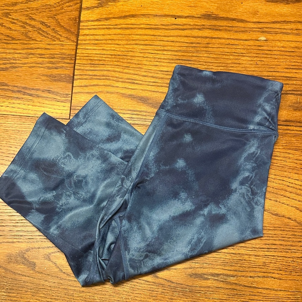 Tek Gear Blue Knee Length Tie-Dye Leggings